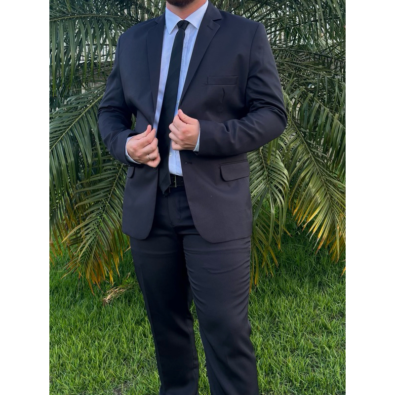 Terno Tradicional Masculino Oxford Slim Moda Social