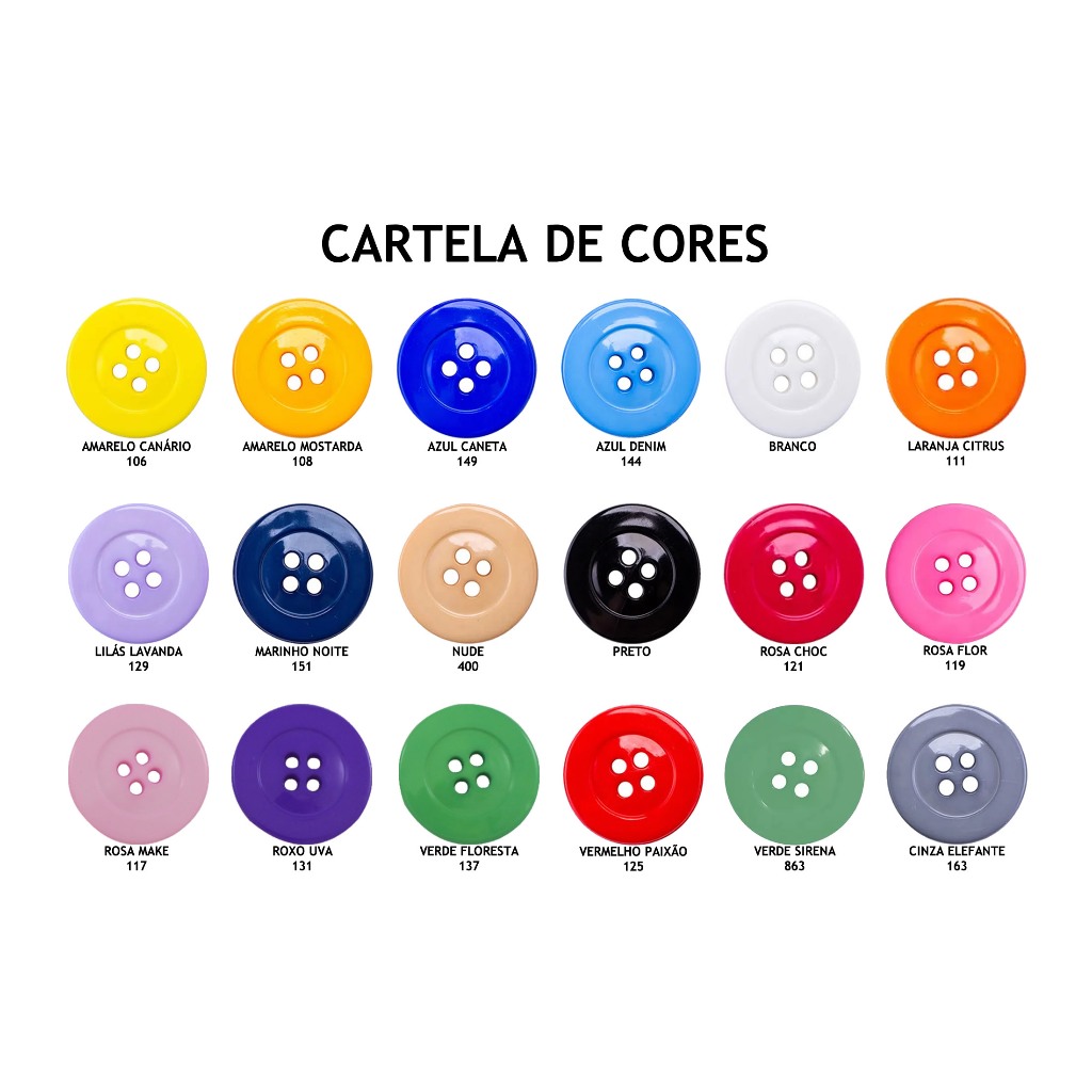 25 Botão Disco Voador 4 Furos 20mm Tam: 32 Escolha a Cor em Oferta na Shopee