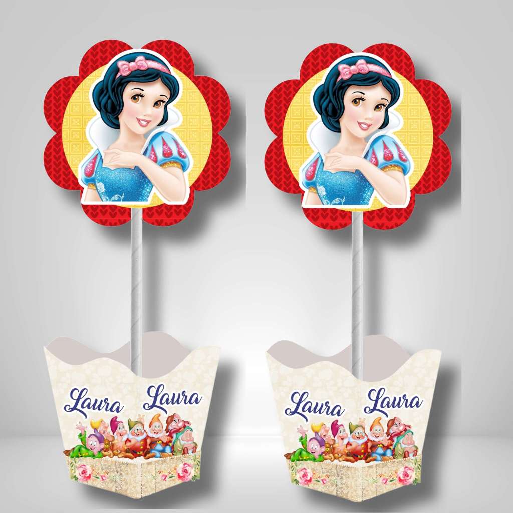 0 Centro de mesa, Cachepô, Arranjo de mesa personalizado BRANCA DE NEVE
