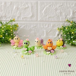 Jardim Encantado apliques em biscuit Apliques para lembrancinhas Jardim Encantado
