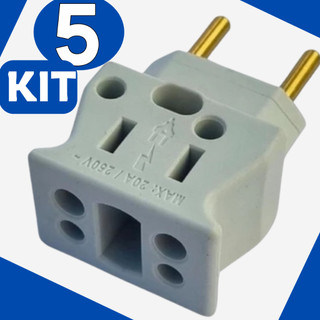 Adaptador De Microondas 20a Kit 5 Peças Resistente Não Derrete Tomada
