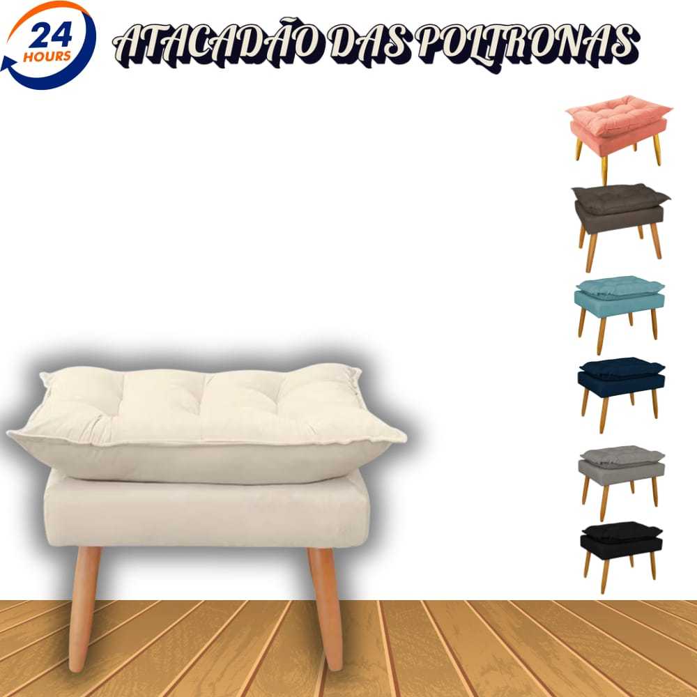 PUFF OPALLA  OPALAK ALMOFADADO ATACADAO DAS POLTRONA TODAS COR OFERTA INAUGURACAO em Oferta na Shopee