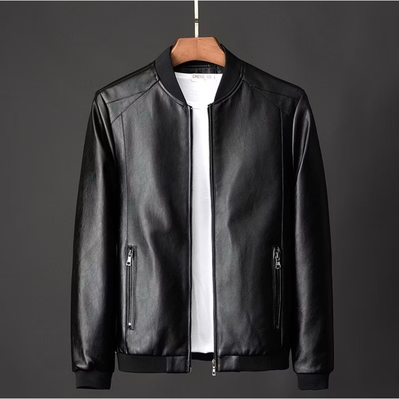 Jaqueta de couro masculina jaqueta de couro à prova de vento masculina outono inverno jaqueta de couro de algodão jaquet