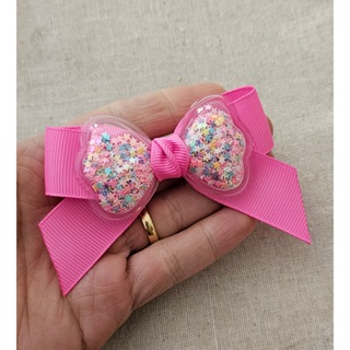 Laço de menina encapsulado de estrelas na meia de seda ou bico de pato em Oferta na Shopee