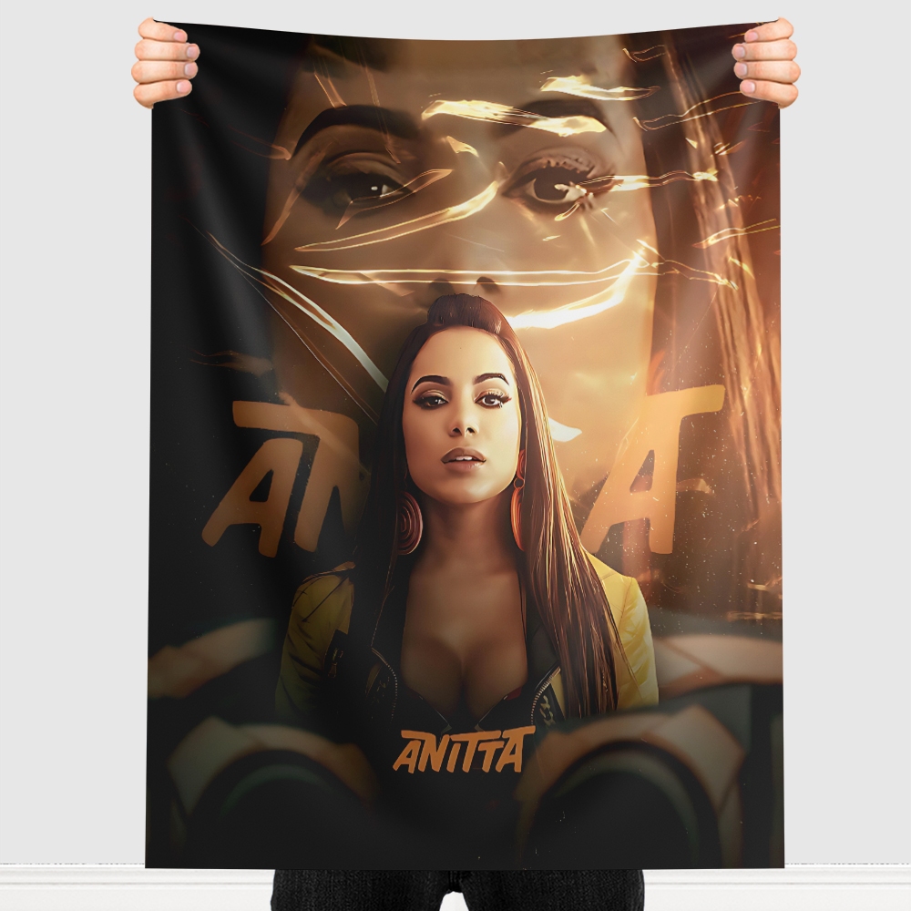 Bandeira Decorativa Tecido De Parede Pano Estampado Banner Decoração Anitta