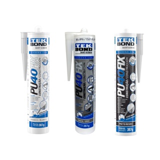 Adesivo Silicone PU 40 Fix Selante Branco Preto ou Cinza 387G Tek Bond em Oferta na Shopee