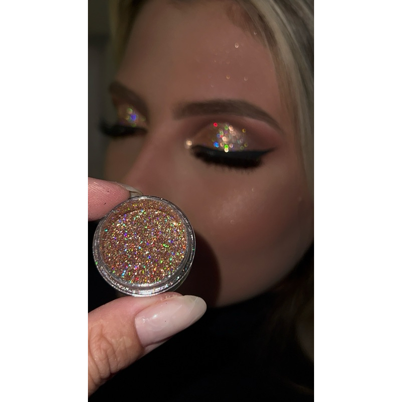 Glitter Dourado -3D Gold |Useglow |Pigment/Brilho Maquiagem 1,5g Brilho Intenso |Fino Olhos Rosto Corpo | Envio Imediato