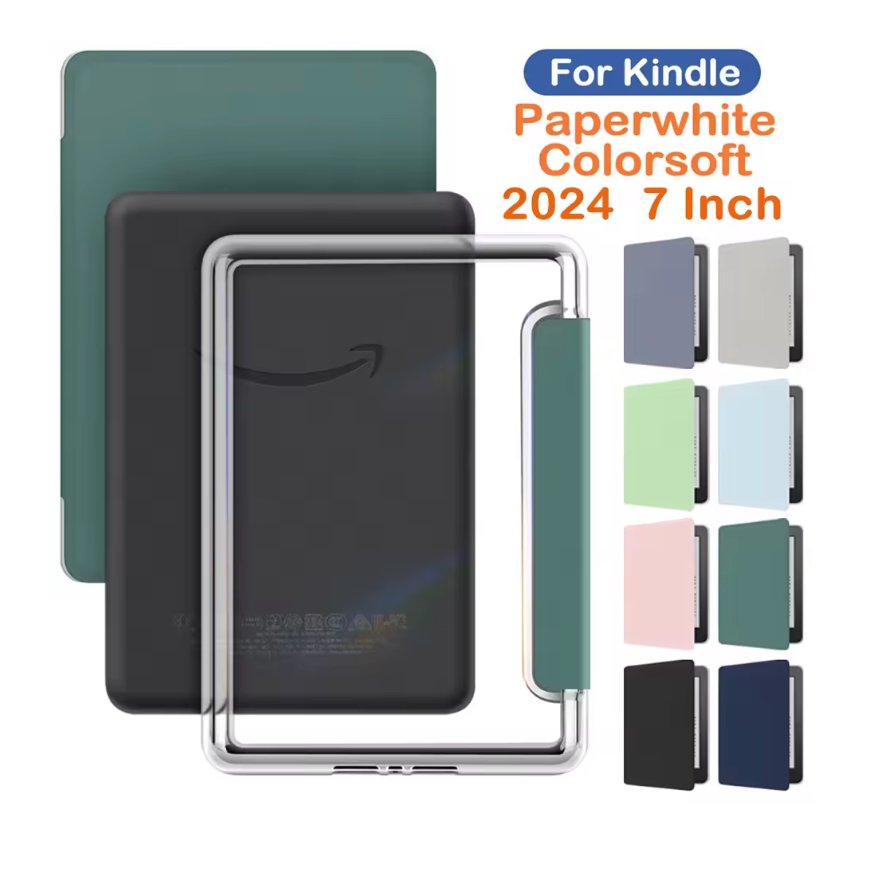 Kit Capa Acrílico Kindle Paperwhite 12ª Geração 2024 7 Polegadas / 7” SA569P SA568B