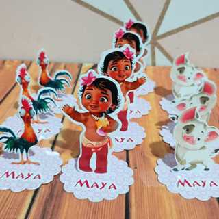 Apliques 3D para Latinha ou Caixa Acrílico 5x5 - Personalizado Moana baby PEGUE E MONTE ( Qualquer Tema) em Oferta na Shopee