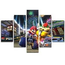 Quadro Decorativo Super Mario Kart Videogame Corrida Personagens Aventura Diversão Nintendo Clássico