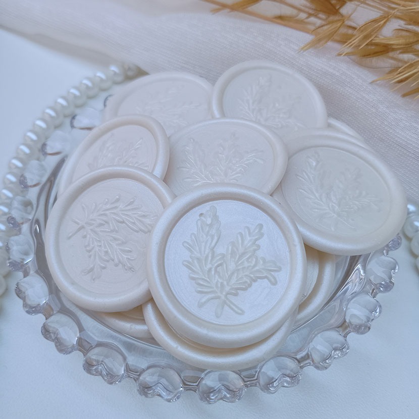 Lacre de Cera para convite Branco Perolado | Diversos Modelos | Toque sofisticado