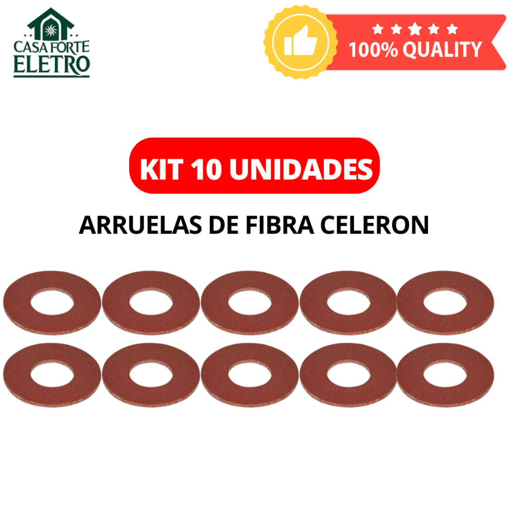 kit 10 Arruelas De Fibra Celeron Para Liquidificador - primeira linha