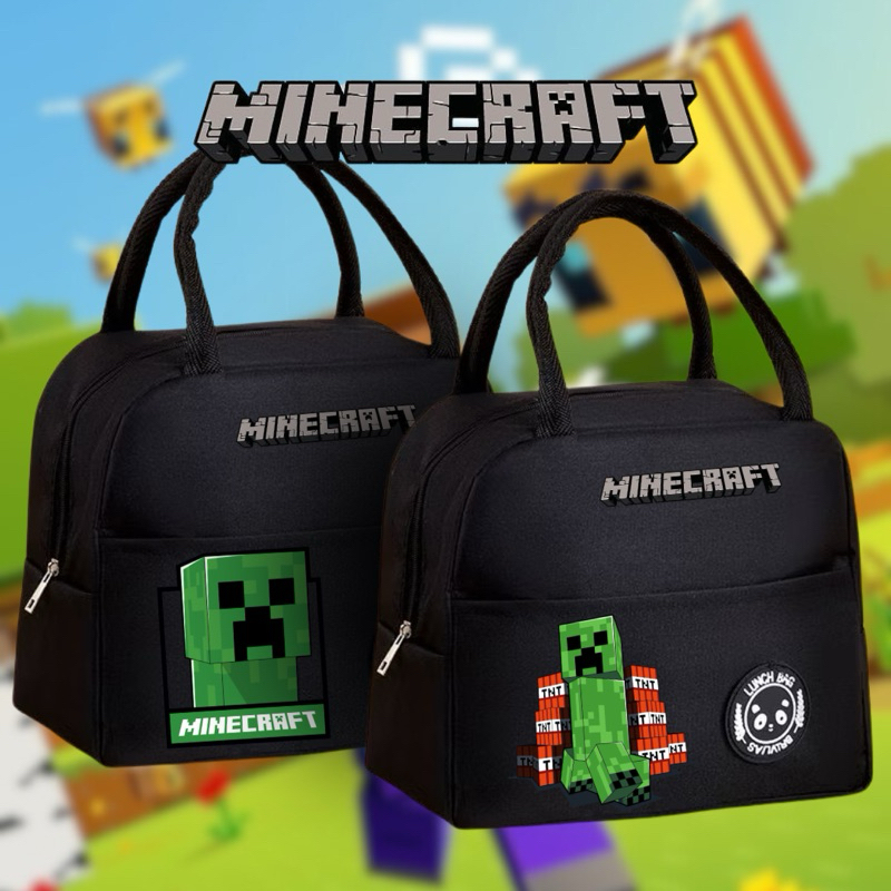 Bolsa Térmica Minecraft Modelo–Lancheira com Isolamento Térmico | Ideal para Marmita Fitness Escola Trabalho Lazer - DTF