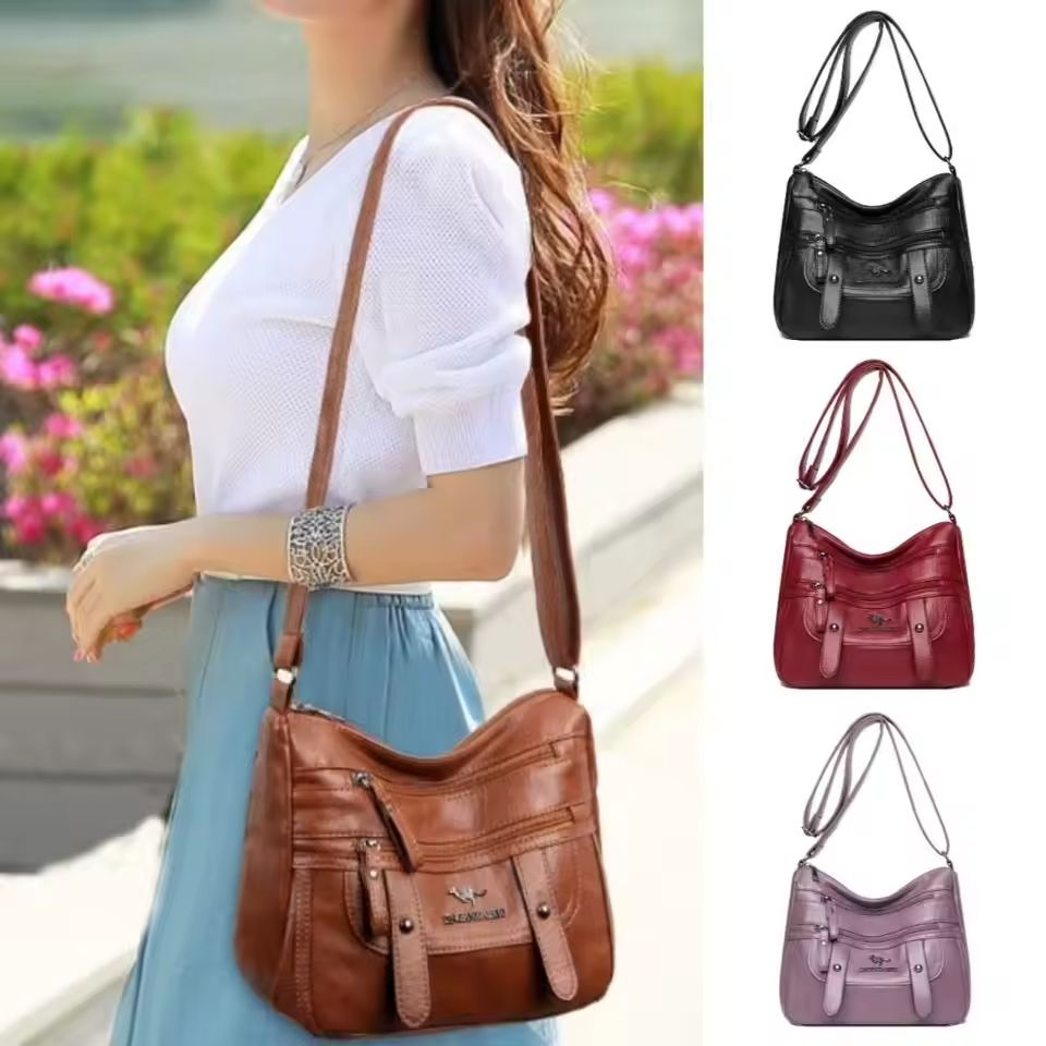 Bolsa Feminina Grande Capacidade com Celular, Mensageiro Casual para Mães - Prática e Nova em Oferta na Shopee