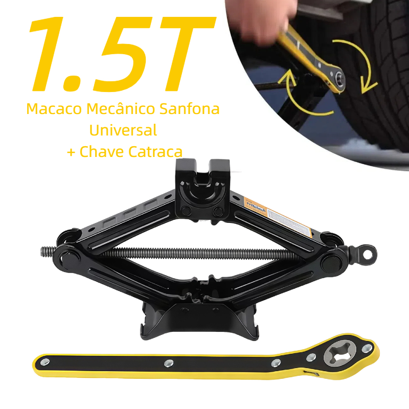 1.5t Macaco Sanfona Universal 1500kg Com Chave Para Carro em Oferta na Shopee