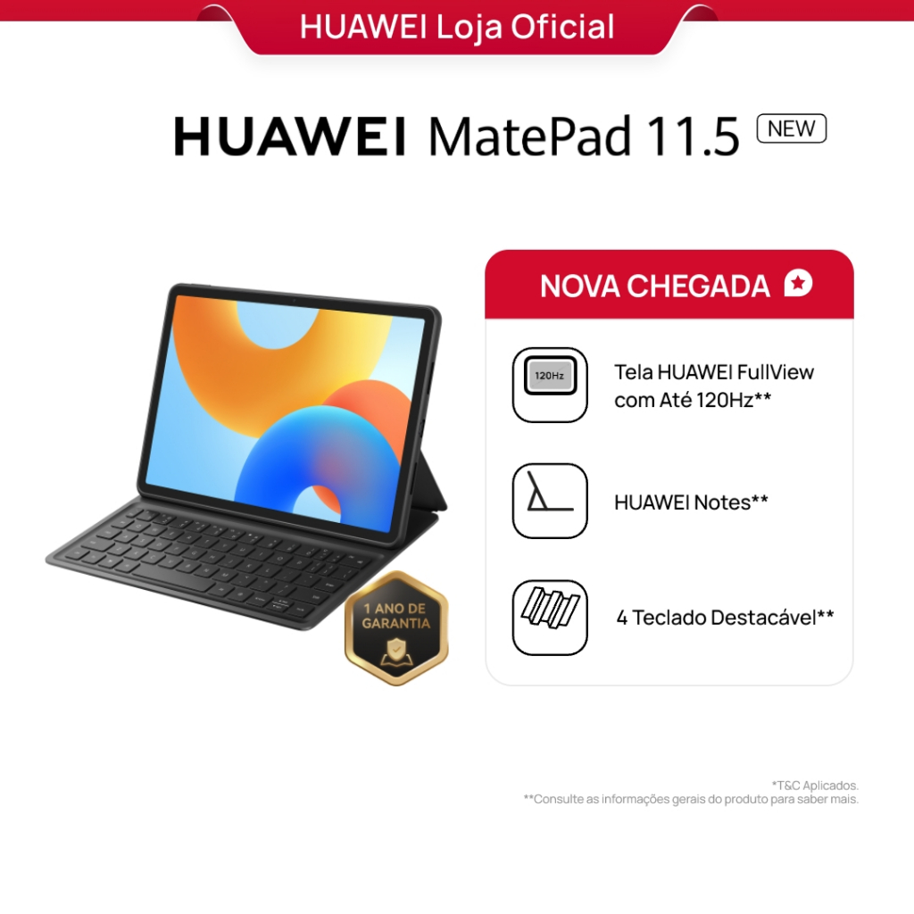 HUAWEI MatePad 11.5 New | Tablet | 6GB+128GB | HUAWEI Notes | Teclado Destacável