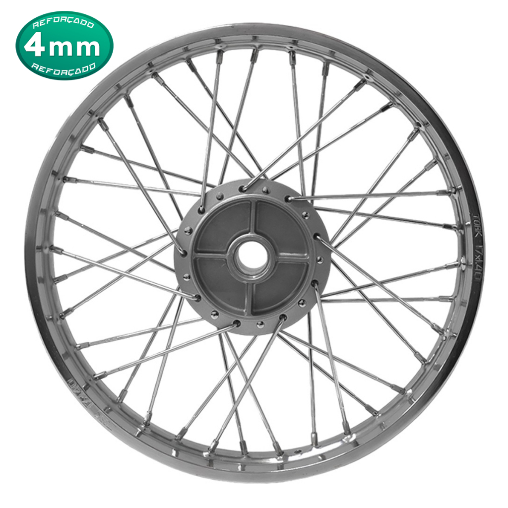Roda Traseira Alinhada Hunter Dream Dafra Shineray Raio 4mm