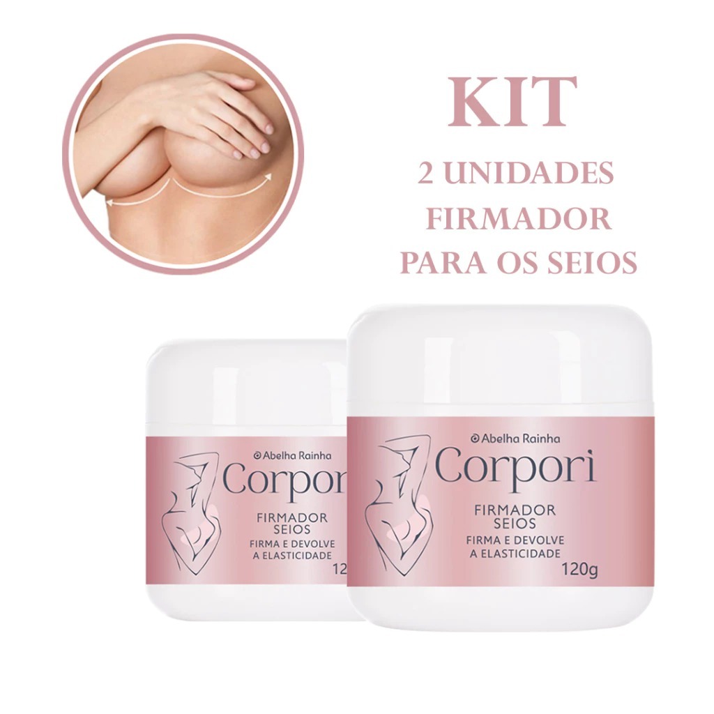 Kit 2 Cremes Firmadores Para Os Seios Com Colágeno Corpori - Abelha Rainha 130gcada em Oferta na Shopee