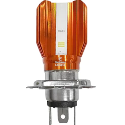 Lâmpada Farol Led H4 Dourada Para Motos Efeito Xenon com Maior Alcance