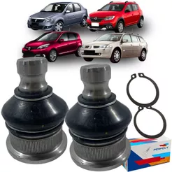 Par Pivô Suspensão Dianteiro Perfect Renault Sandero Logan Scenic Megane
