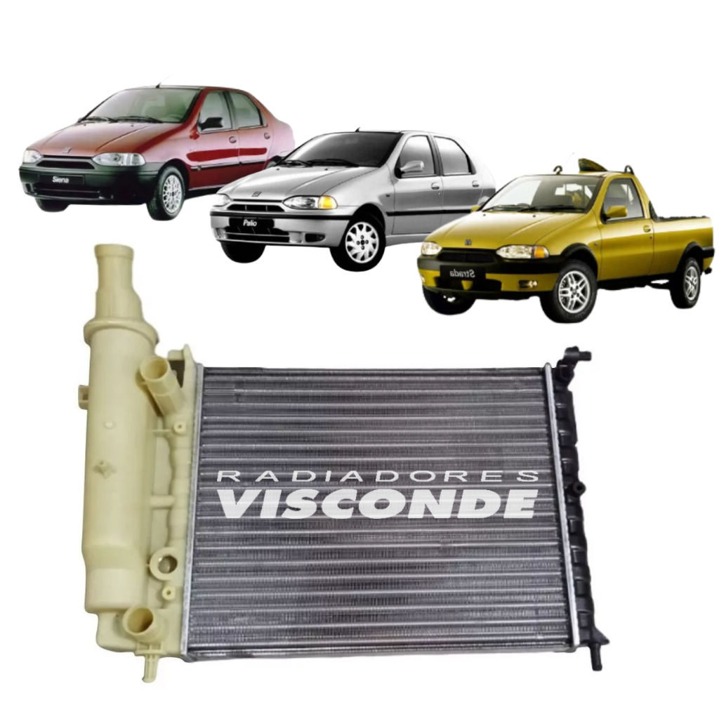 Imagem Radiador Visconde Fiat Palio 1.0 1996 A 2001 Sem ar Com Reservatorio