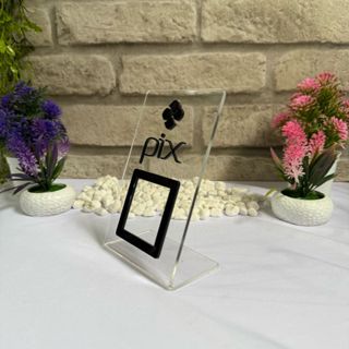 Plaquinha qr code pix acrílico em Oferta na Shopee