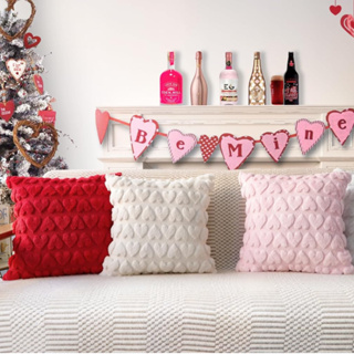 Capa de Almofada fofinha Coração Decoração Design Corações Toque Macio De Pelúcia 42x42cm em Oferta na Shopee