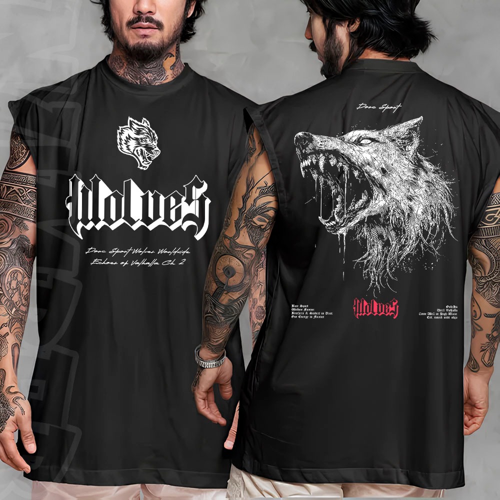 Camiseta regata machao oversized masculino lobos star wars wolves club gyn academia em algodao unissex Longline em Oferta na Shopee