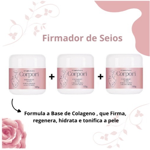 Kit 3 Cremes Firmadores Para Os Seios Com Colágeno Corpori - Abelha Rainha 130gcada em Oferta na Shopee