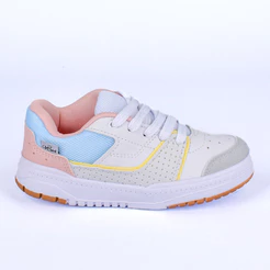Tênis Infantil Menina Kidy K360 Streetwear Estilo Colorido Casual Confortável Moderno Moda Escolar