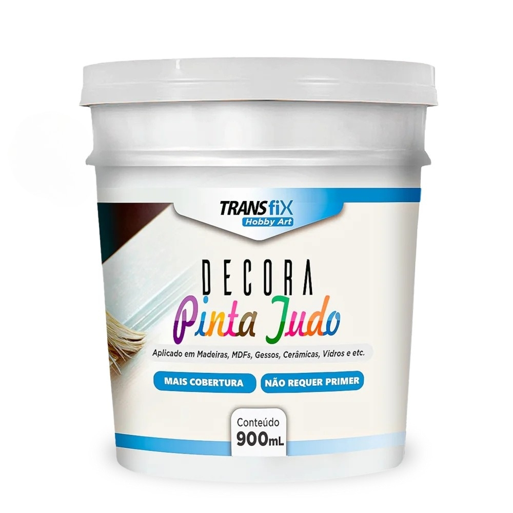 Tinta Pinta Tudo Multiuso Artesanato Decoração 900ml Cores Esmalte Hobby Art - Transfix