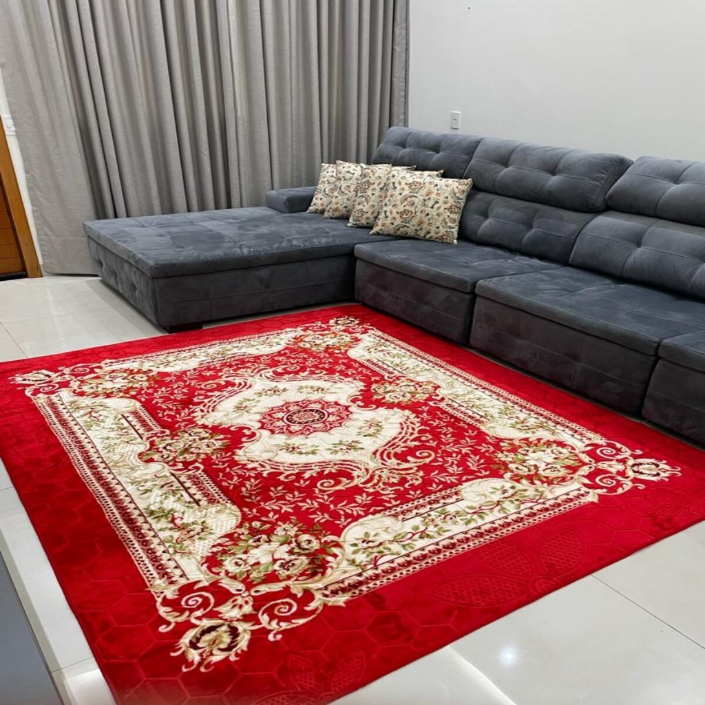 tapete sala grande antiderrapante 2,00x1,40cm flannel aveludado em Oferta na Shopee
