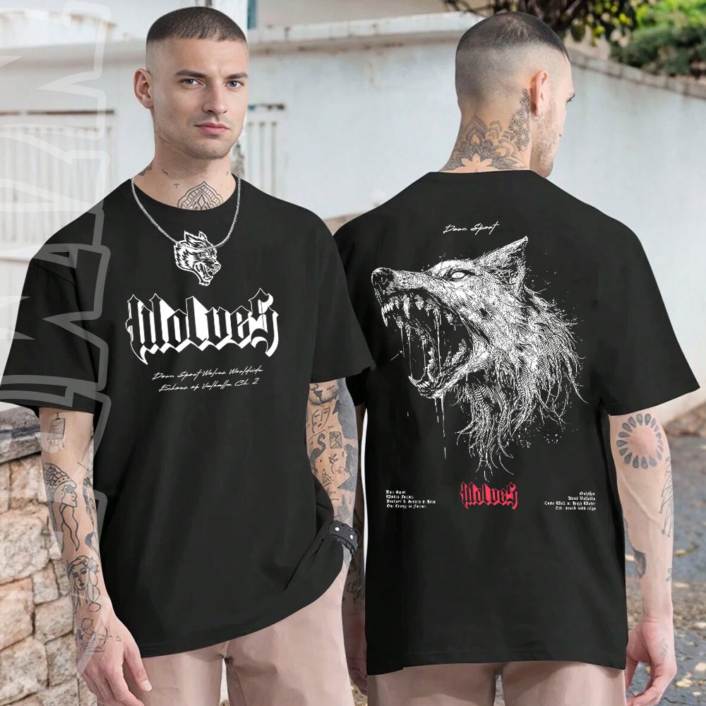 Camisa camiseta Oversized lobos star wars wolves club gyn academia tshirt algodao unissex