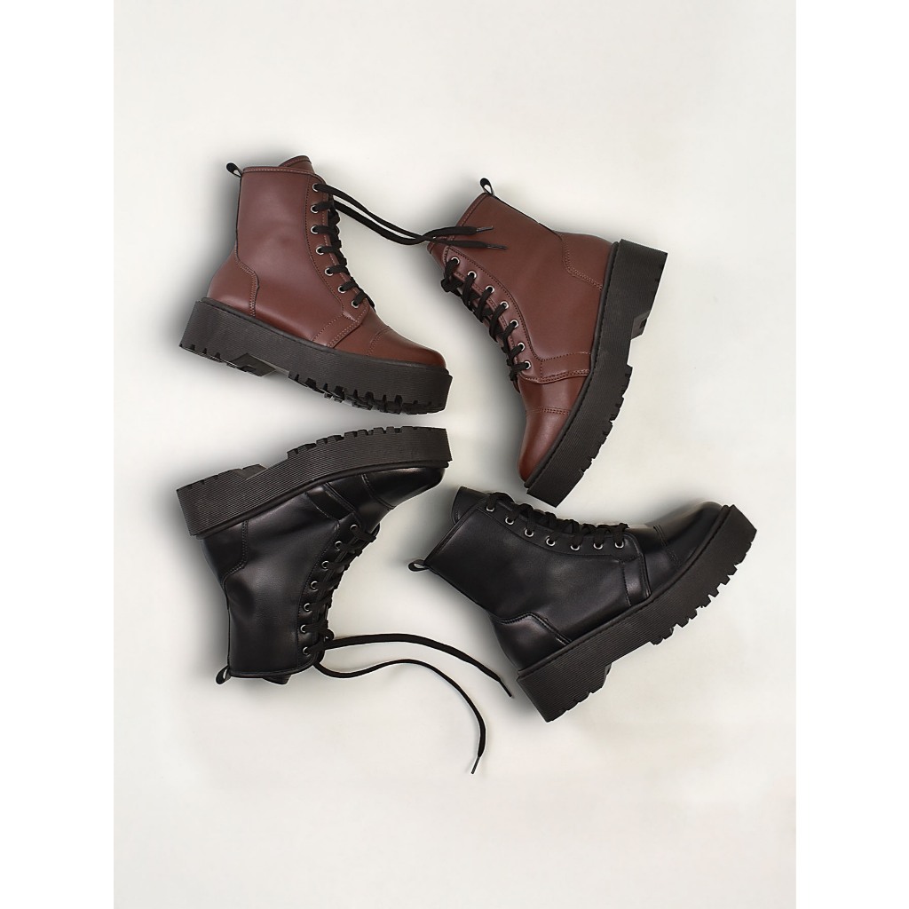 Coturno Tratorado Feminino Blogueira Ultra Conforto Sola Alta Moderno Estiloso em Oferta na Shopee