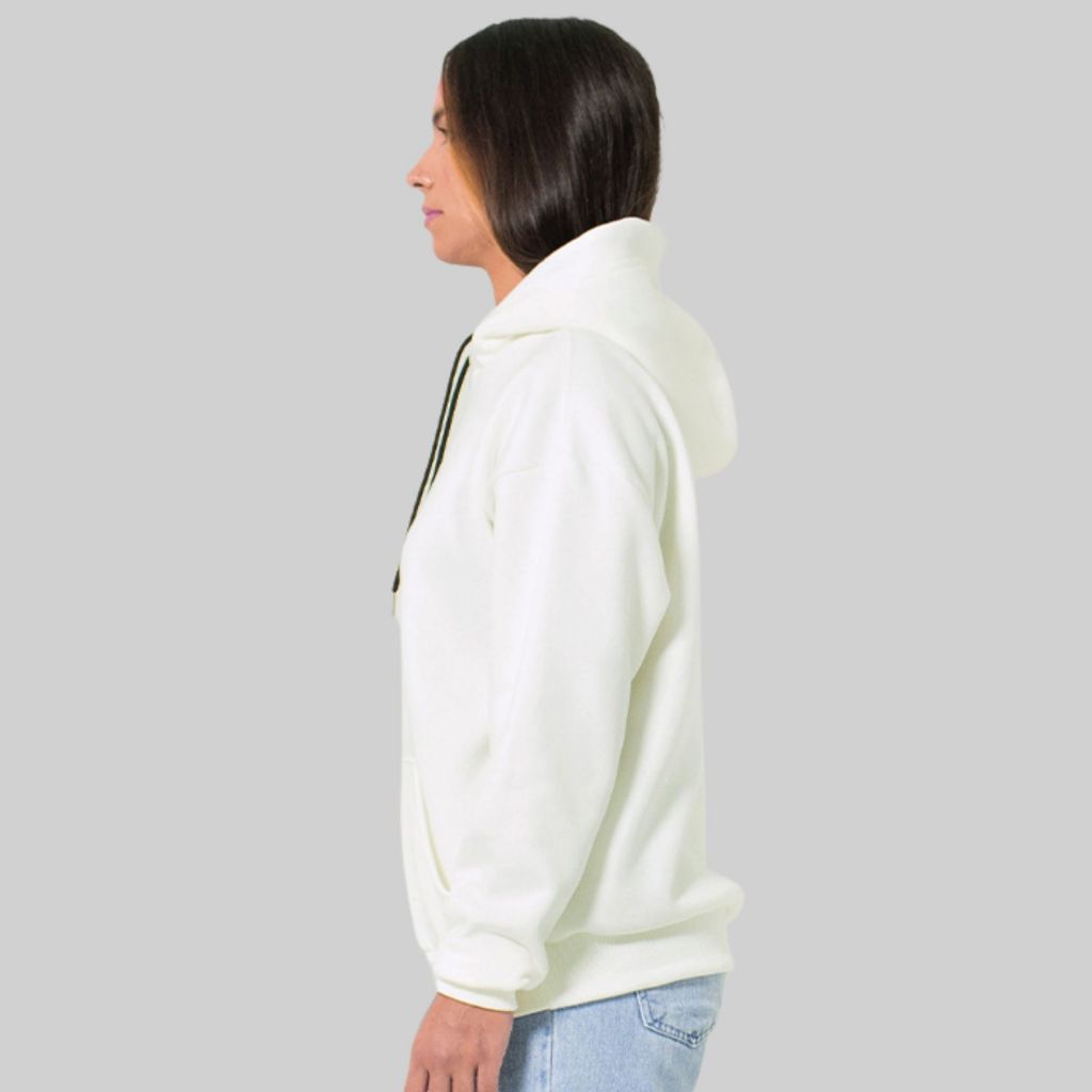 Detalhes do Moletom Canguru Streetwear 3 Cabos Off White
