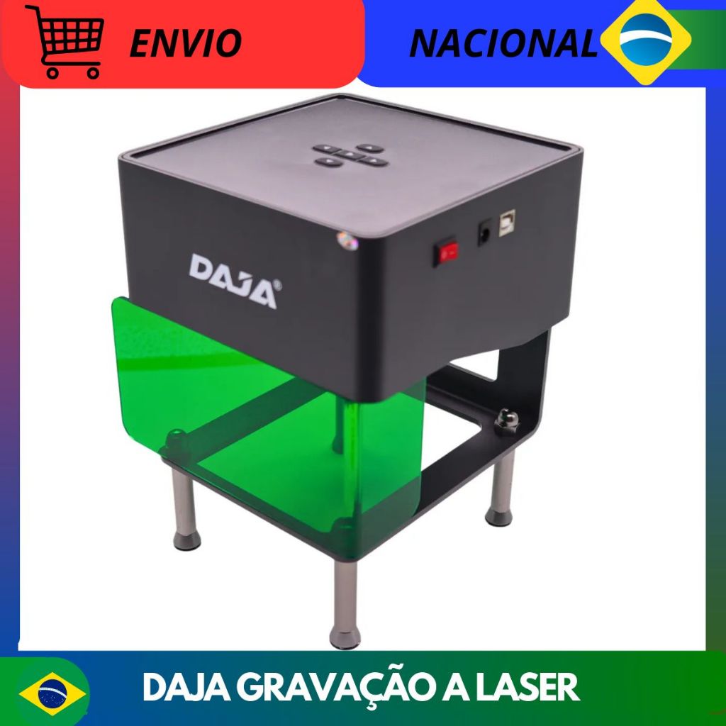 Máquina De Gravação A Laser Portátil Daja DJ6 3000mW Bivolt CNC USB Mini Gravadora Madeira Couro Plástico Bluetooth