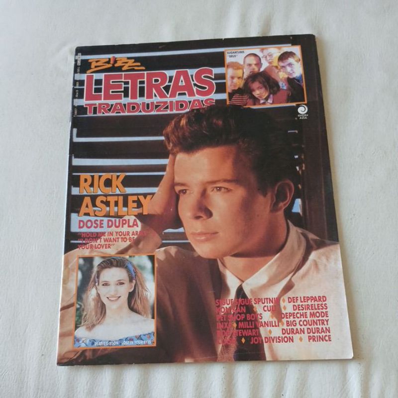 revista bizz Rick astley Prince duran Depeche mode inxs Stewart clash lepard division big country tina turner