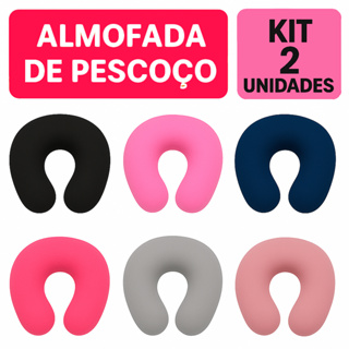 2 Travesseiros Luxos Protetor E Descanso Para Pescoço Viagens Leitura Lindos Várias Cores em Oferta na Shopee