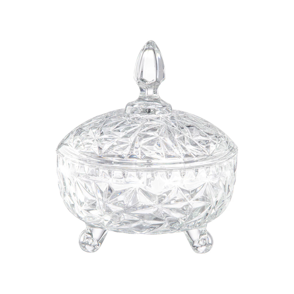 Potiche decorativo Colonia vidro 16cm  ALLMIX UTILIDADES