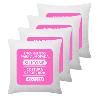 Kit Refil de Almofadas Fibra Siliconada Cheias com 2 4 6 8 10 12 Unidades Tamanho 45x45 em Oferta na Shopee