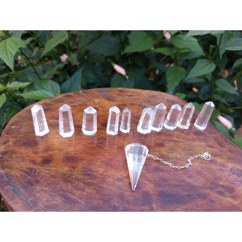 kit 10 pontas gerador mestre mandala Reiki e pêndulo cristal