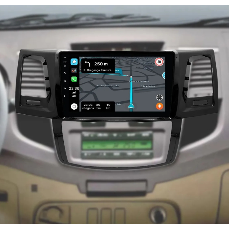 Moldura Painel Multimidia 9 Polegadas Toyota Hilux 2014 Até 2017