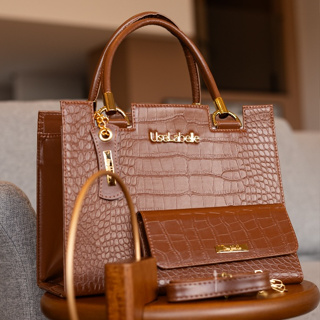 Bolsa Feminina Couro Croco Tira Colo com Carteira Grande e Alça Transversal em Oferta na Shopee