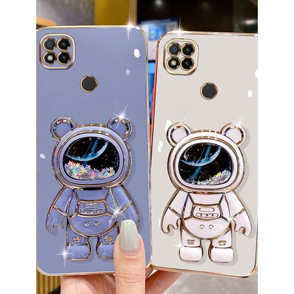 Capinha com Suporte Astronauta Com Brilho Samsung A03,A03CORE,A13,A23,A53,A73,A12,A22,A32,A52,A72