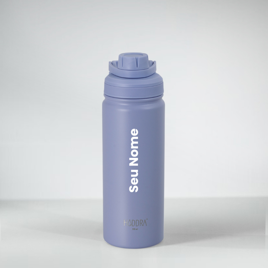 Garrafa Térmica Hiddra Personalizada Wave 510ml Inox | Bebida Quente ou Fria por Horas