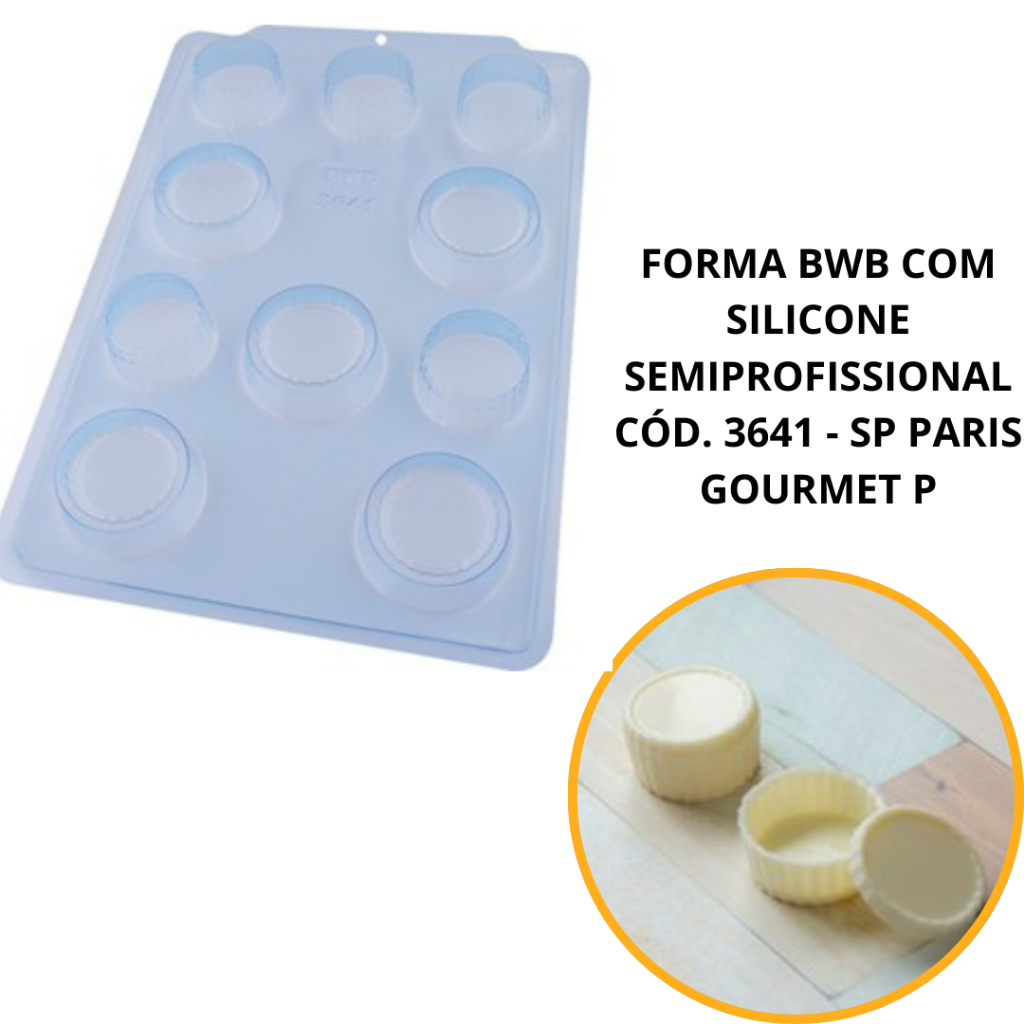 1~4 FORMA BWB COM SILICONE SEMIPROFISSIONAL, DOCES FINOS CHOCOLATES CÓD. 3641 - SP PARIS GOURMET P em Oferta na Shopee