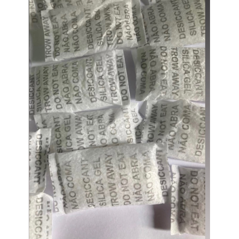 Sílica Gel pacotinho de 25Grama e pacotinho de 10grama duas variações de tamanho e peso