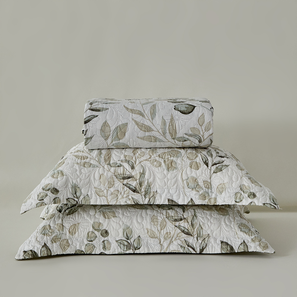 Kit Colcha Queen 3Pç Estampada Itália 150 Fios Dupla Face em Oferta na Shopee