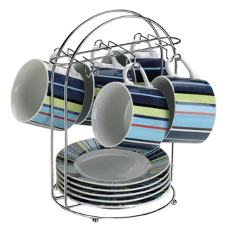 Porta Xícara Pires Chá 6 Ganchos Suporte Organizador De Mesa Bancada Art Cook Em Aço Arthi em Oferta na Shopee