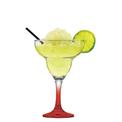 Taça de Vidro Haste Vermelha Margarita para Drink 385ml - Ruvolo